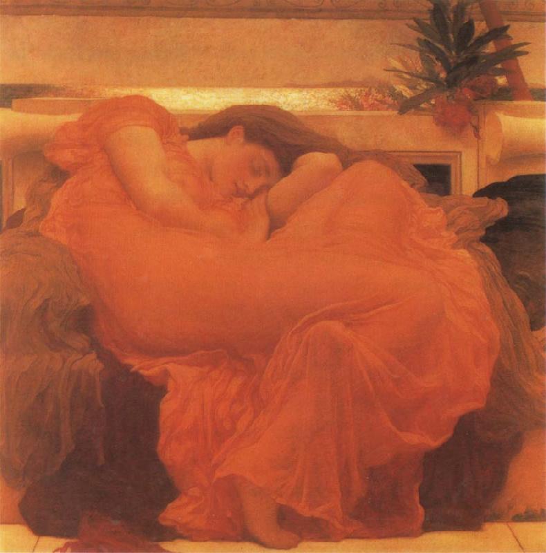 Lord Frederic Leighton Flaming June Germany oil painting art